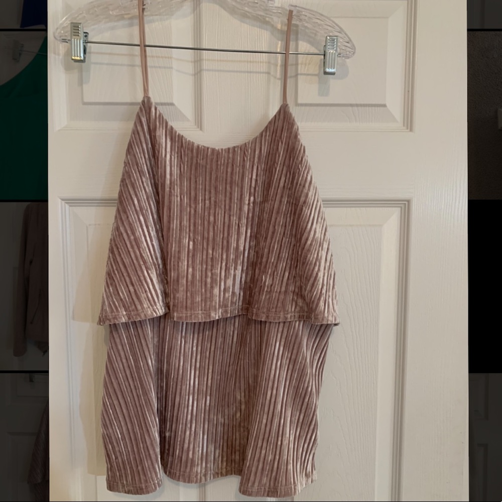 Pink Velvet Top